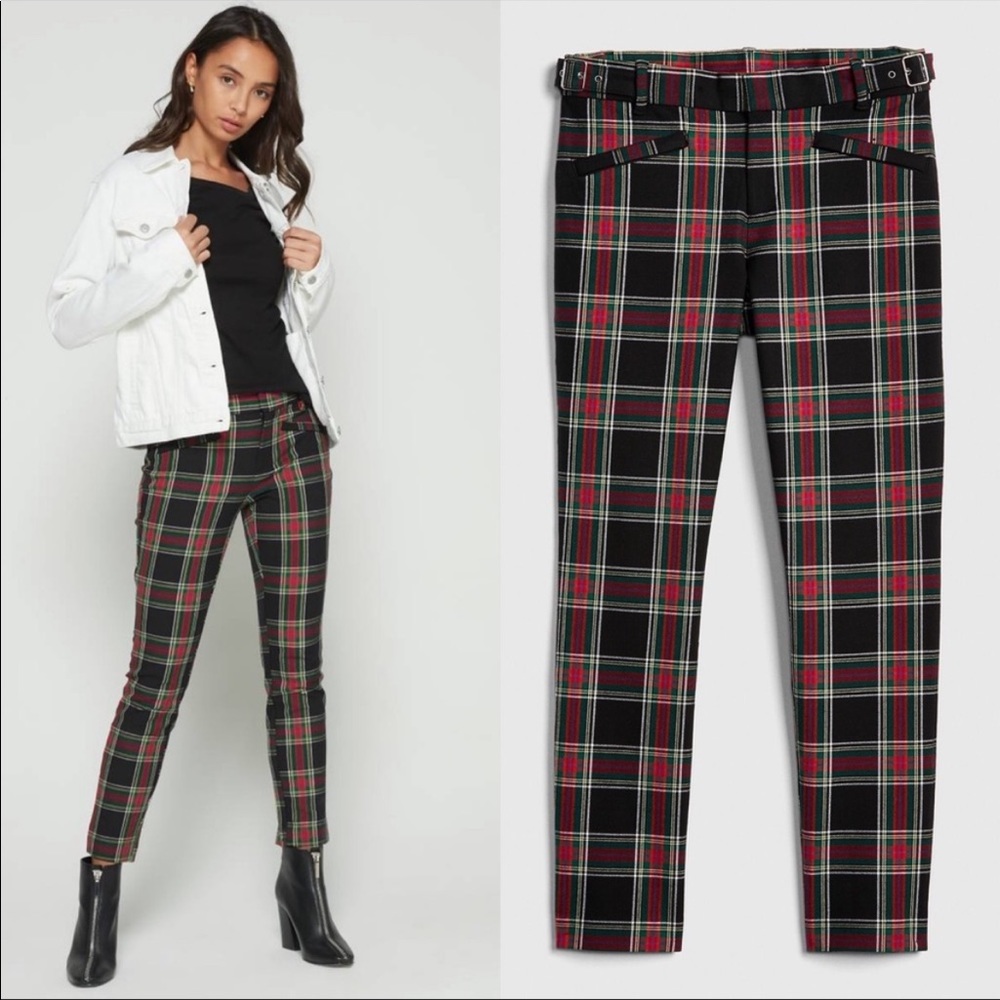 Gap women plaid signature skinny ankle pant size 6